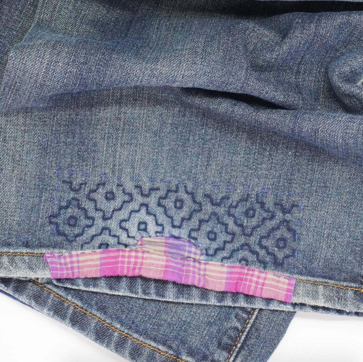 Craft Supply - Sashiko Inspired Mending Stick and Stitch Starter Pack (Socorro Society)