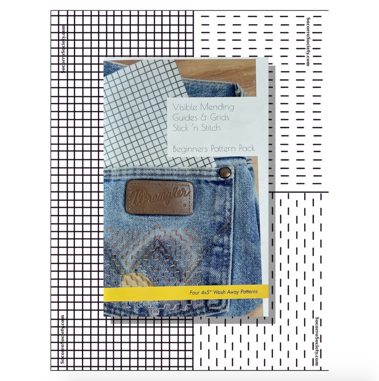 Craft Supply - Visible Mending Stick and Stitch Patterns- Starter Pack (Socorro Society)