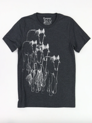 Shirt - Horses Charlie (Supermaggie) Heather Charcoal