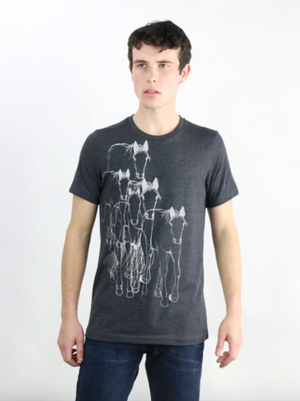 Shirt - Horses Charlie (Supermaggie) Heather Charcoal