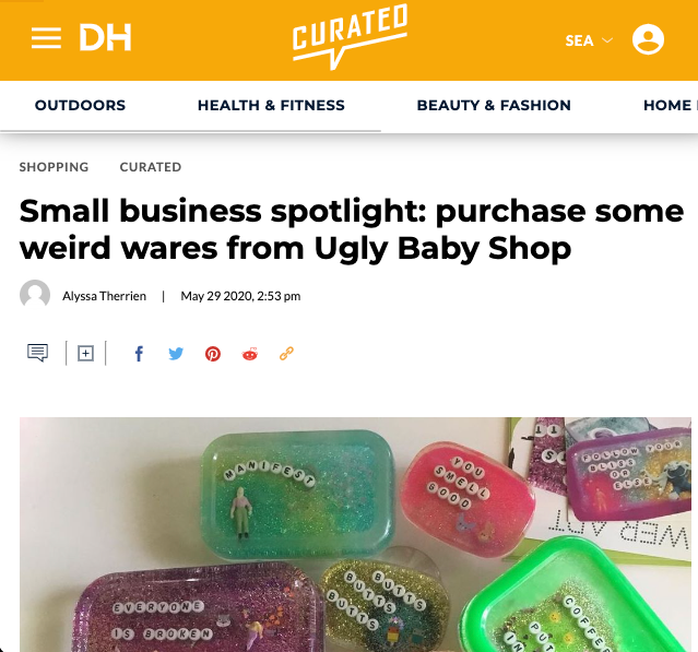 Small business spotlight: purchase some weird wares from Ugly Baby Shop (link to Daily Hive)