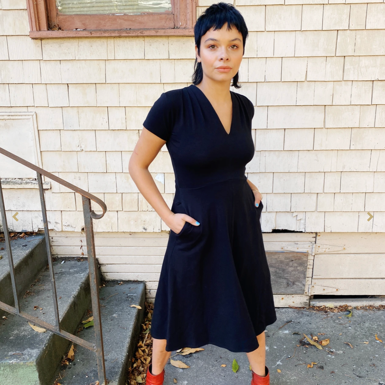 SALE Dress - Greta: Black (Nooworks)