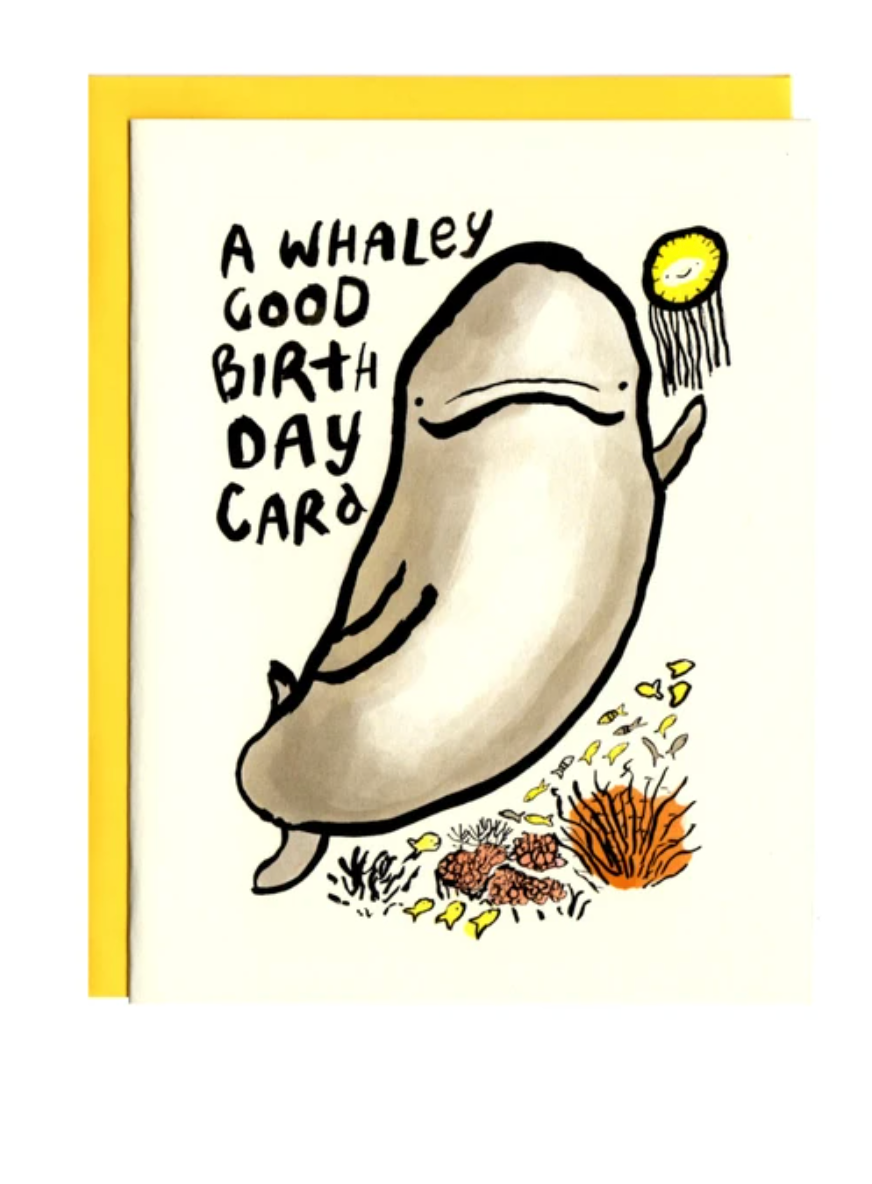 Card - A Whaley Good Birthday Card (I Must Draw)