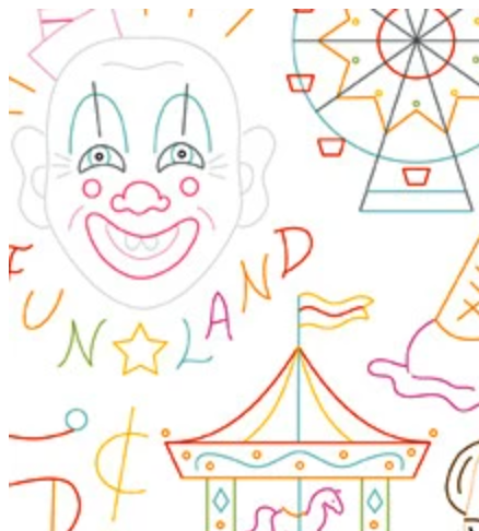 Craft Supply - Embroidery Pattern - Carnival