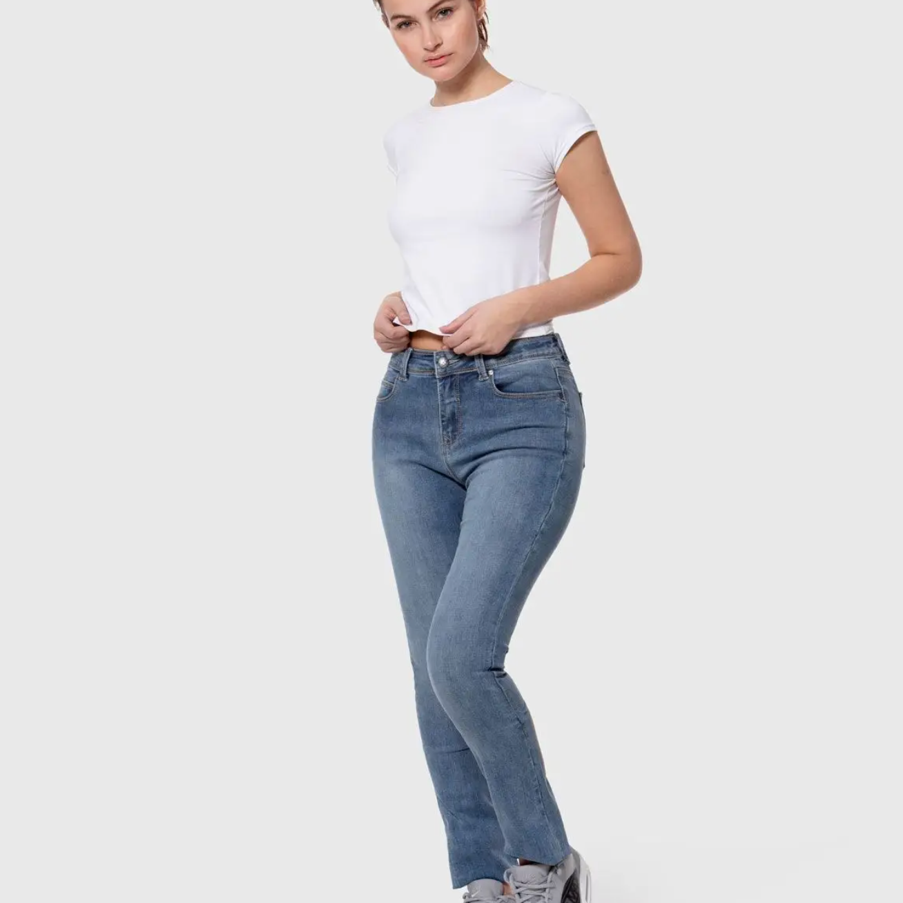 SALE Jeans - Kate - Light Blue Denim (Lola Jeans) High Rise Straight Classic