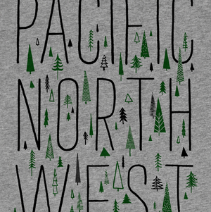 Shirt - Crew - Grey PNW Evergreen