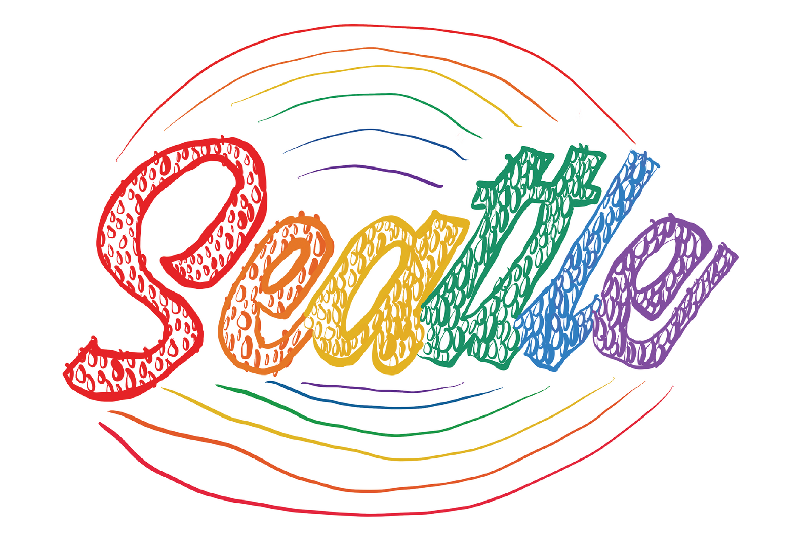 Postcard: Seattle in Raindrops - Ten Pack