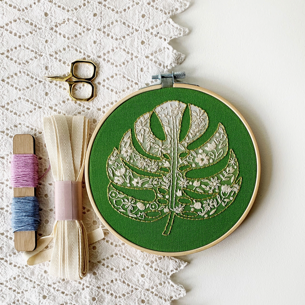 Embroidery Kit - Monstera Kit