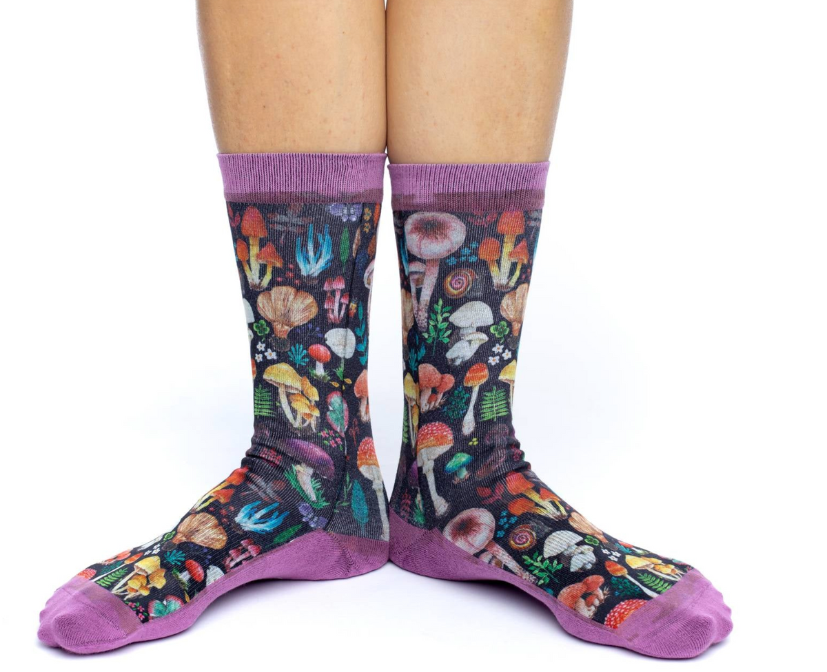 SALE Sock - Small Crew: Mushrooms