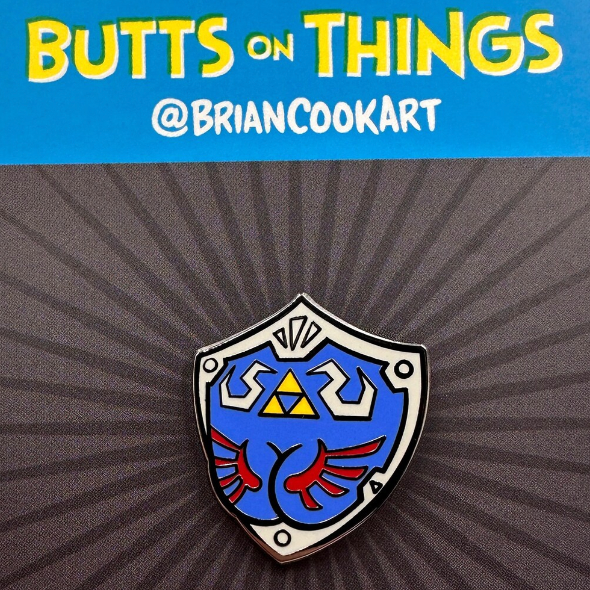 Enamel Pin - Hylian Shield Zelda Butt