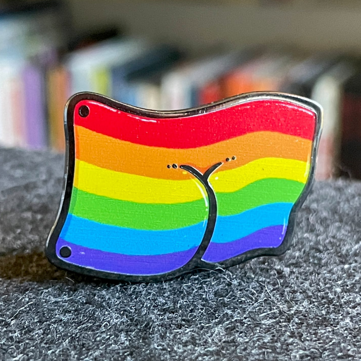Enamel Pin - Pride Flag Butt