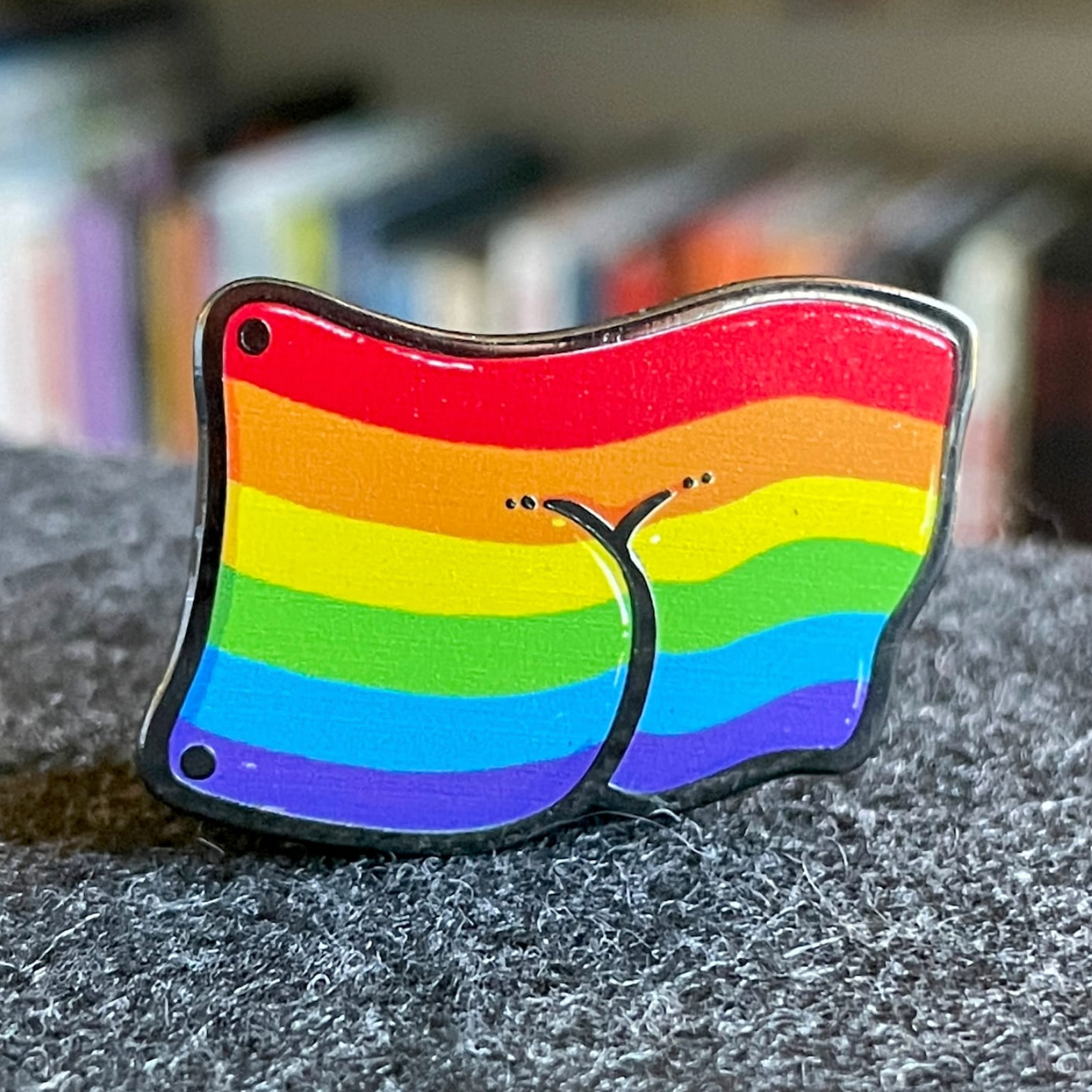 Enamel Pin - Pride Flag Butt