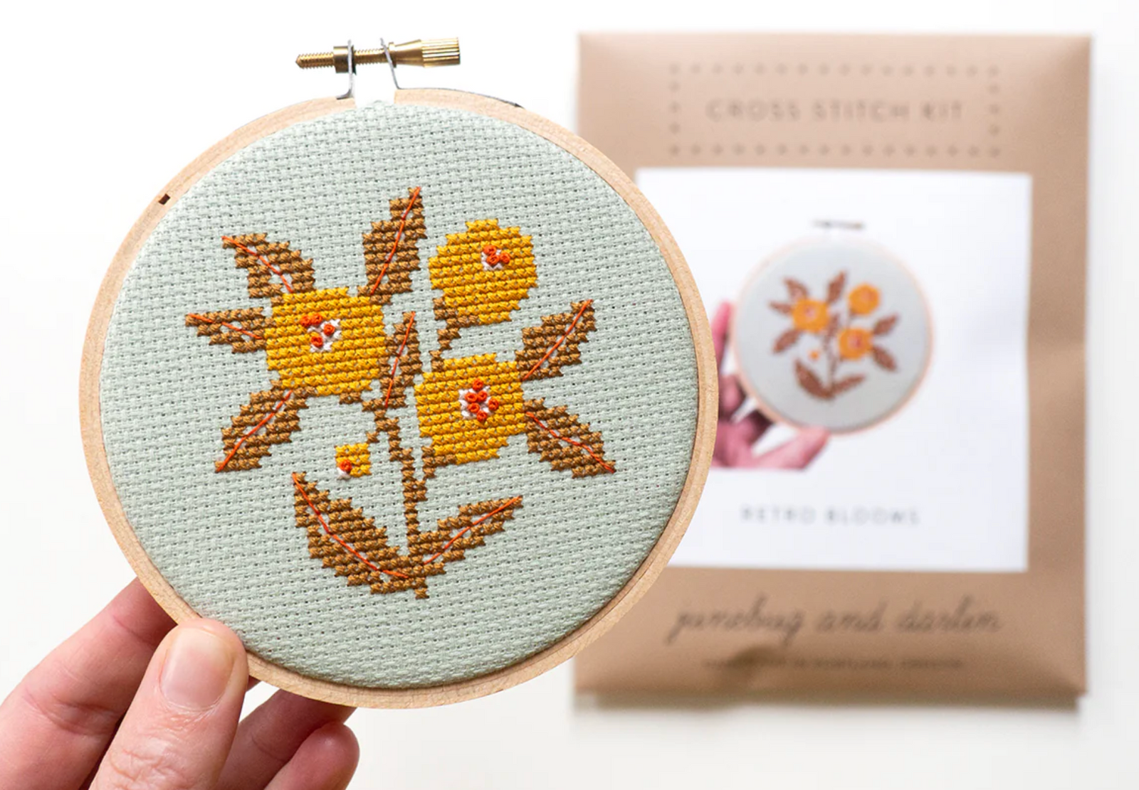 Cross Stitch Kit - Retro Blooms