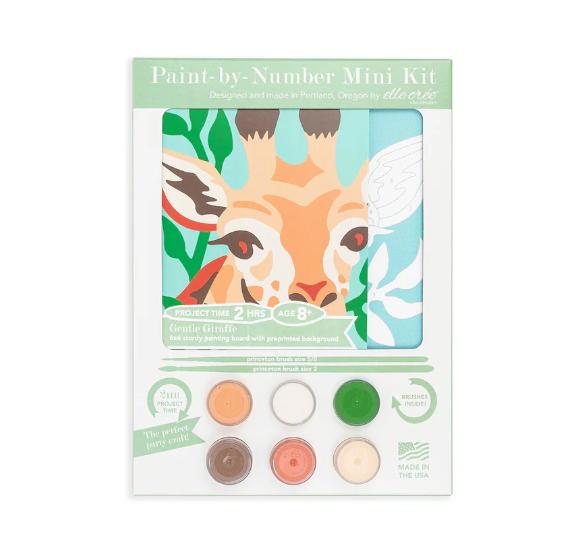 DIY - KIDS MINI Paint By Number Kit - Gentle Giraffe
