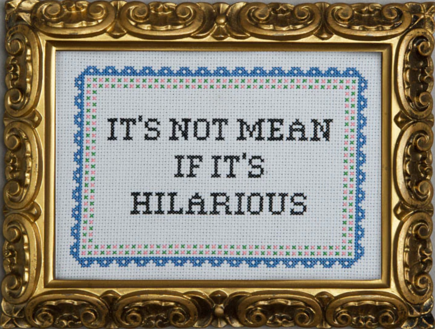 Cross Stitch Kit: It's Not Mean If It's Hilarious