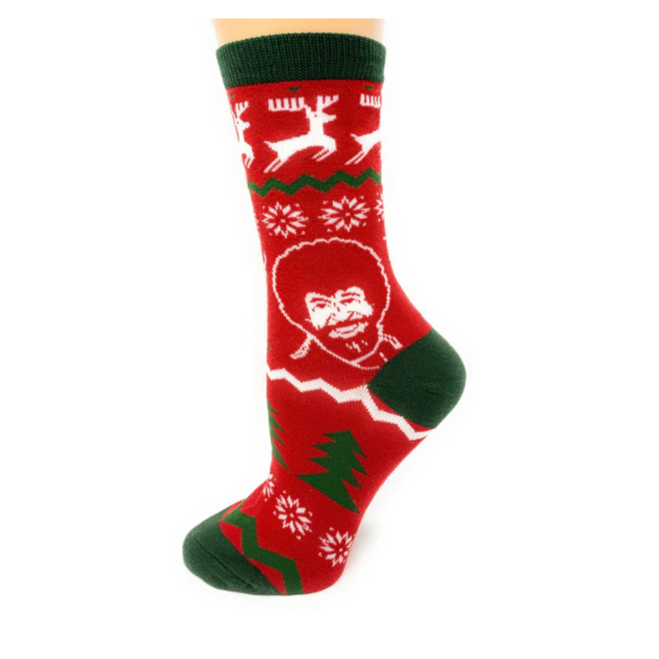 SALE Sock - Small Crew: Merry Bob Ross (Sock It Up)