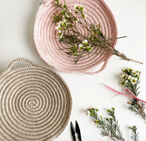 DIY - Weaving - Skye Linen Basket Kit - Blush