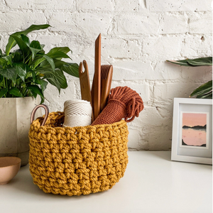 DIY - Crochet - Chelsea Rope Basket Kit - Olive