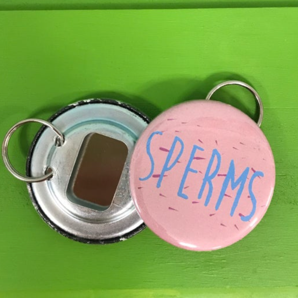 Bottle Opener Keychain - Sperms