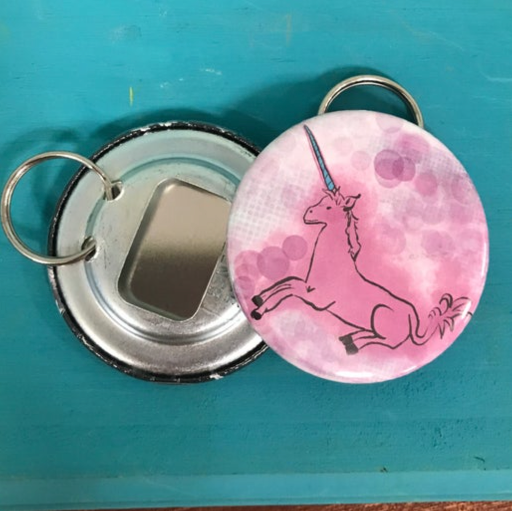 Bottle Opener Keychain - Tapestry Unicorn