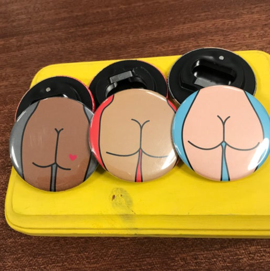 UB BOM - Butts - Any Color/Style (Ugly Baby) Bottle Opener Magnet