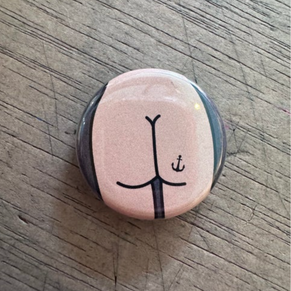 1" Button - Butt - Anchor (Three-Pack)
