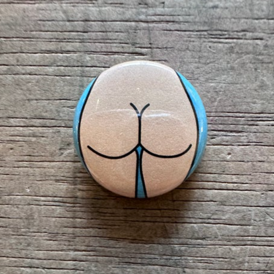 1" Button - Butt - Plain (Three-Pack)