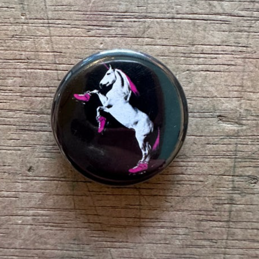 1" Button - Roller Skating Unicorn - Color (Three-Pack)
