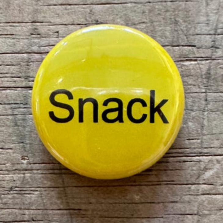 1" Button - Yellow- Snack (Three-Pack)