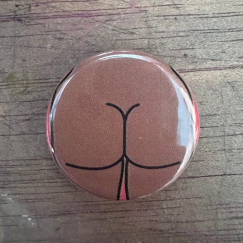 1.25" Button - Butt - Plain (Three Pack)