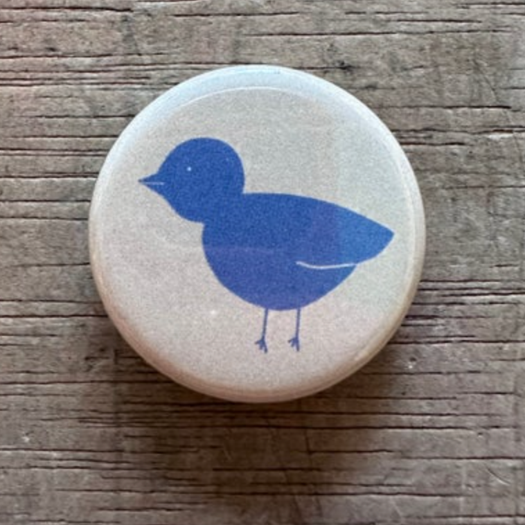 1.25" Button - Folk Art - Chick (Three Pack)