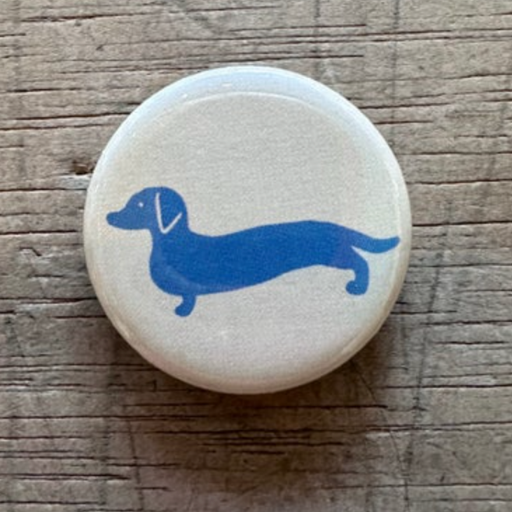 1.25" Button - Folk Art - Dachshund (Three Pack)