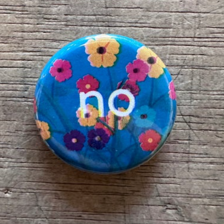 1.25" Button - No (Three Pack)