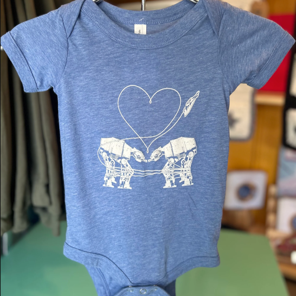 UB Onesie - LAAFS - Blue Triblend (Ugly Baby) Love AT-AT First Sight Bella & Canvas