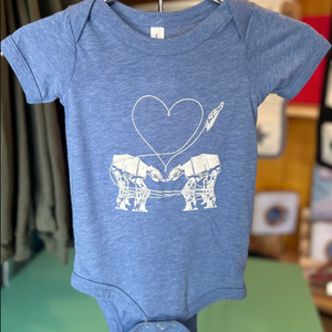 UB Onesie - LAAFS - Blue Triblend (Ugly Baby) Love AT-AT First Sight Bella & Canvas