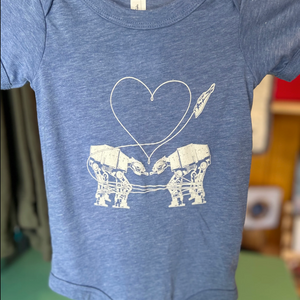 UB Onesie - LAAFS - Blue Triblend (Ugly Baby) Love AT-AT First Sight Bella & Canvas