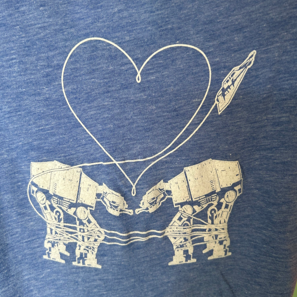 UB Onesie - LAAFS - Blue Triblend (Ugly Baby) Love AT-AT First Sight Bella & Canvas