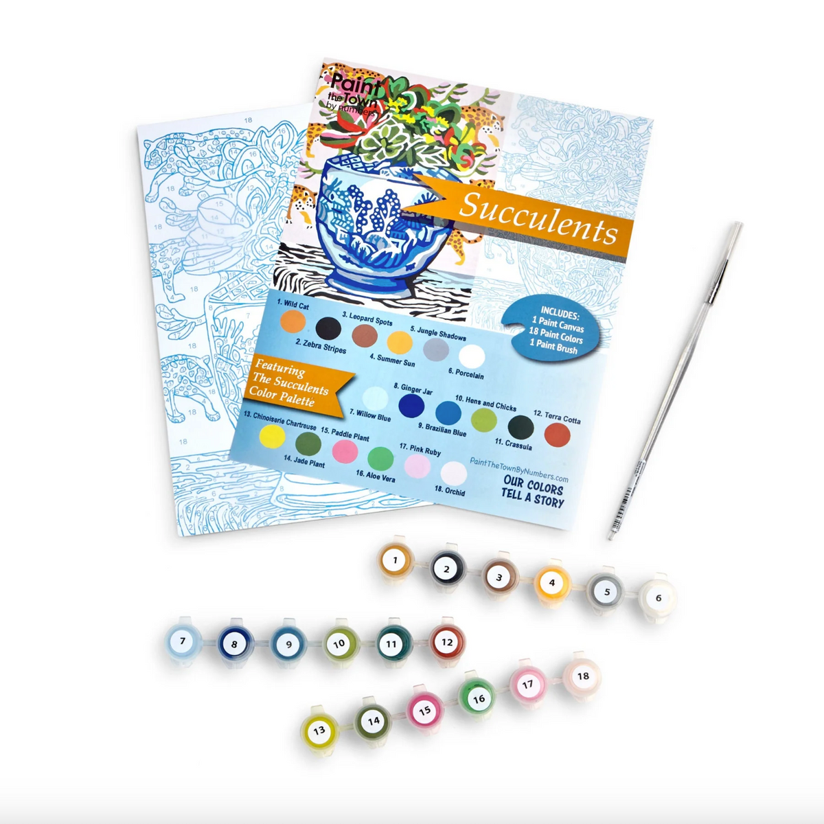 DIY - Paint Kit - Succulents (Paint the Town by Numbers)