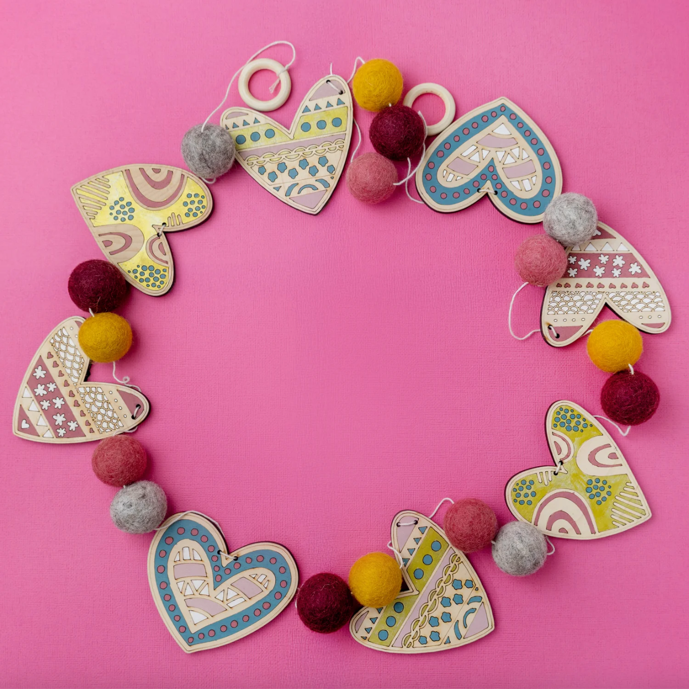 DIY - Garland - Hearts (Woodsy Craft Co) Craft Kit