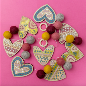 DIY - Garland - Hearts (Woodsy Craft Co) Craft Kit