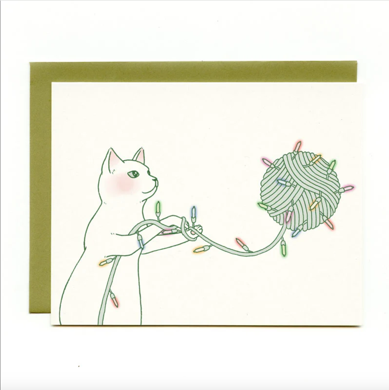 Card - Yarn Ball Cat (Bee's Knees Industries)