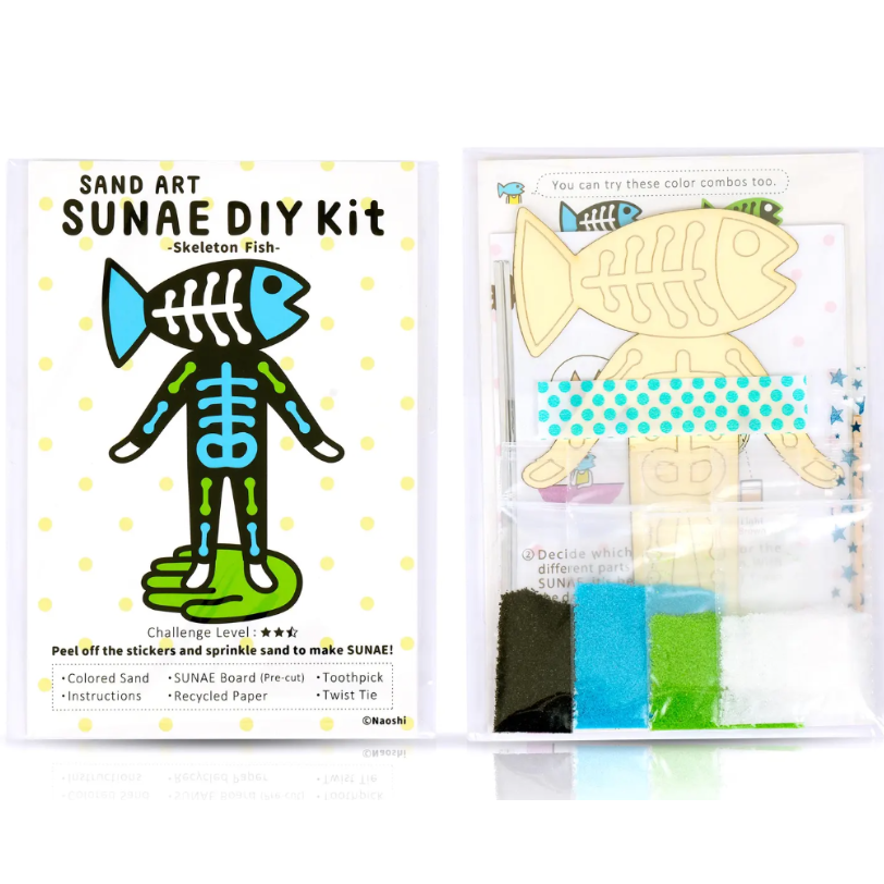 DIY - Sand Art - Skeleton Fish (Naoshi) Craft Kit