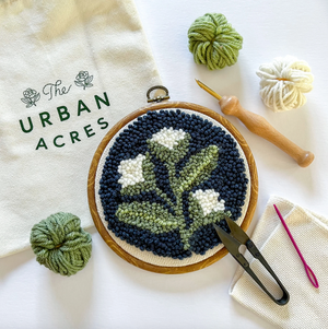 DIY - Punch Needle - Blue Floral