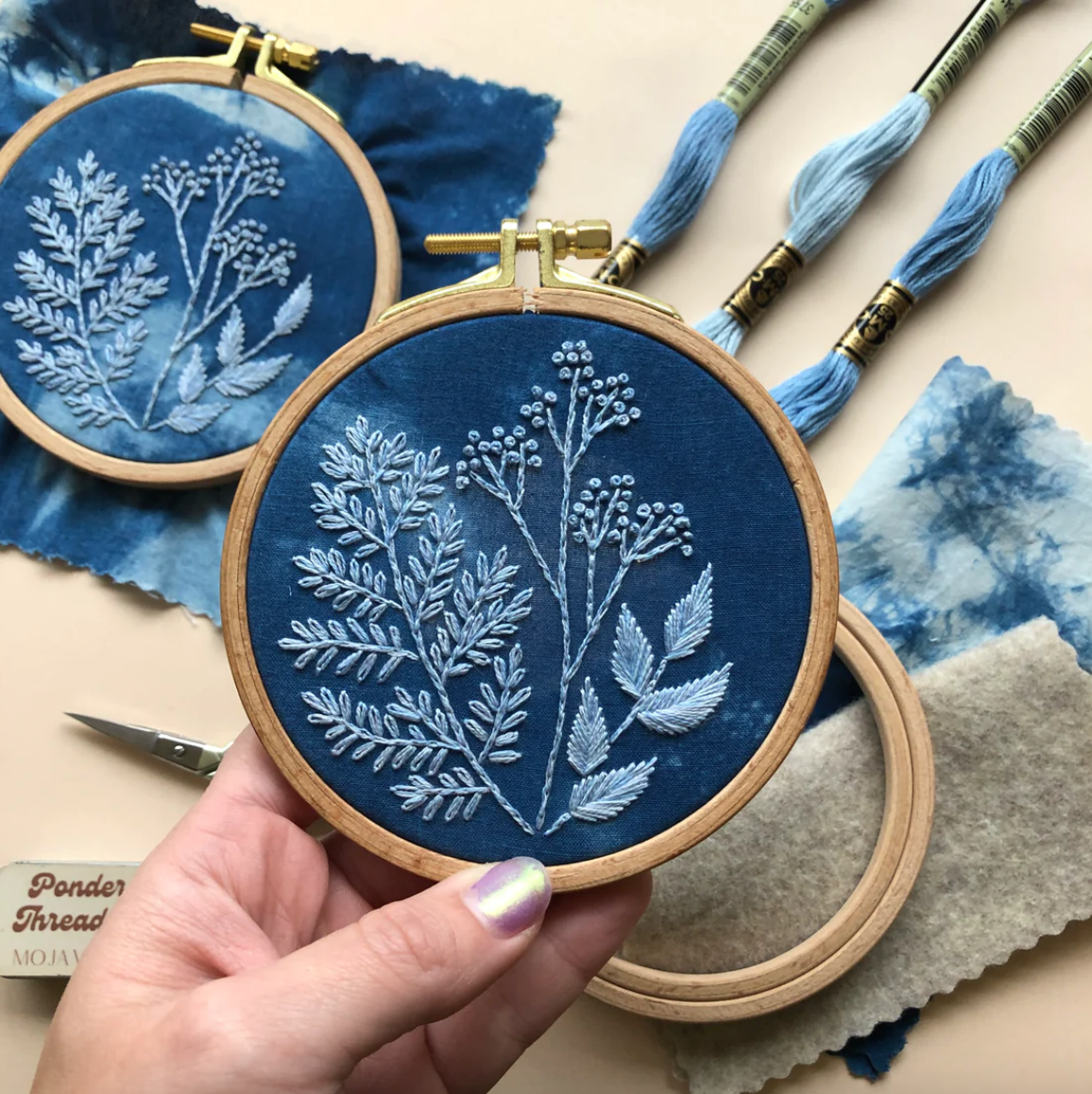 DIY - Embroidery - Cyanotype Botanicals Kit