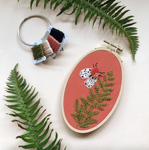 DIY - Embroidery - Moth & Fern Kit