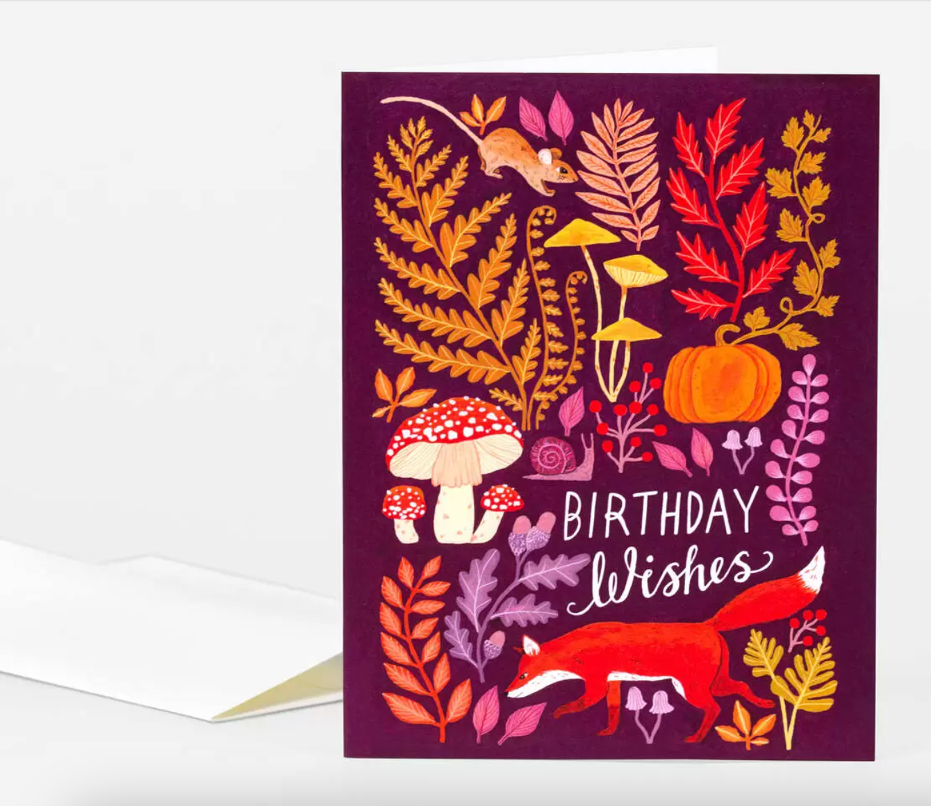 Card - Birthday Wishes Fox and Mouse