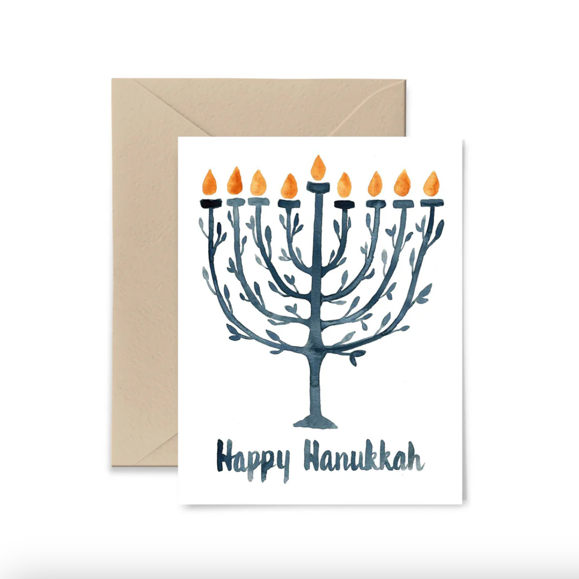 Card - Happy Hanukkah - Branch Menorah