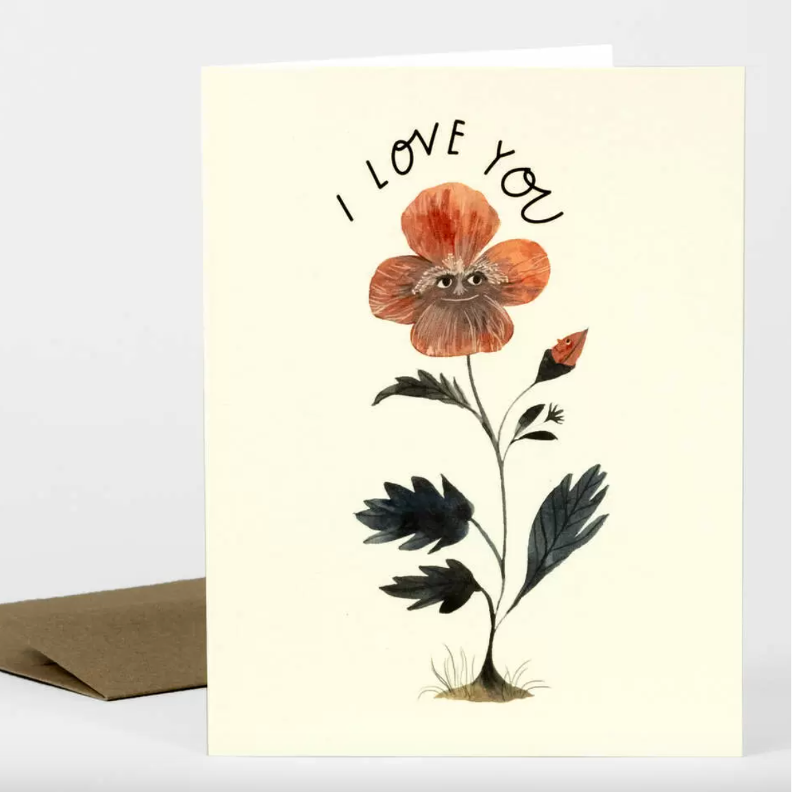 Card - I Love You Flower Faces