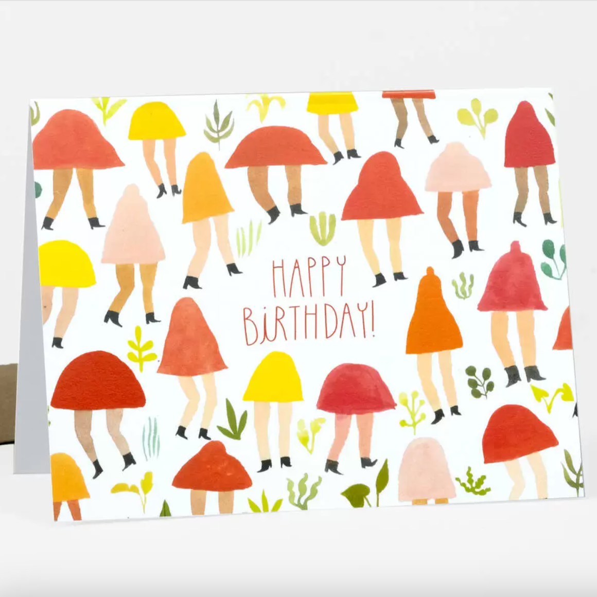 Card - Happy Birthday! Mushroom People