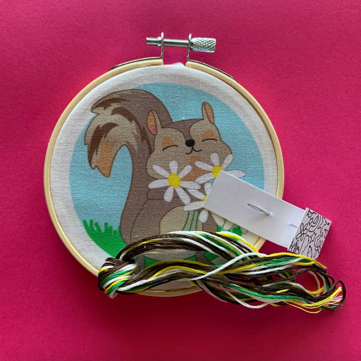 DIY Craft Kit: Squirrel Embroidery Kit